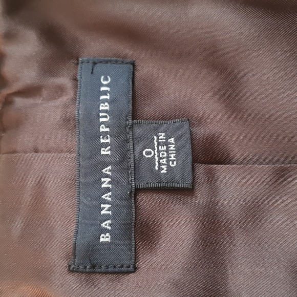 Banana Republic Women’s Tweed Peplum Embellished Wool Blazer Jacket Size 0 - Picture 7 of 8